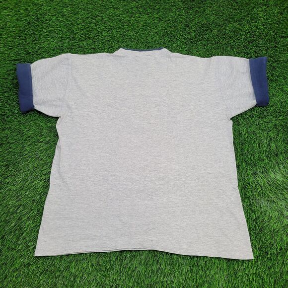 Vintage 90s USN Navy Shirt XL 23x27 Gray Boxy - Picture 2 of 12